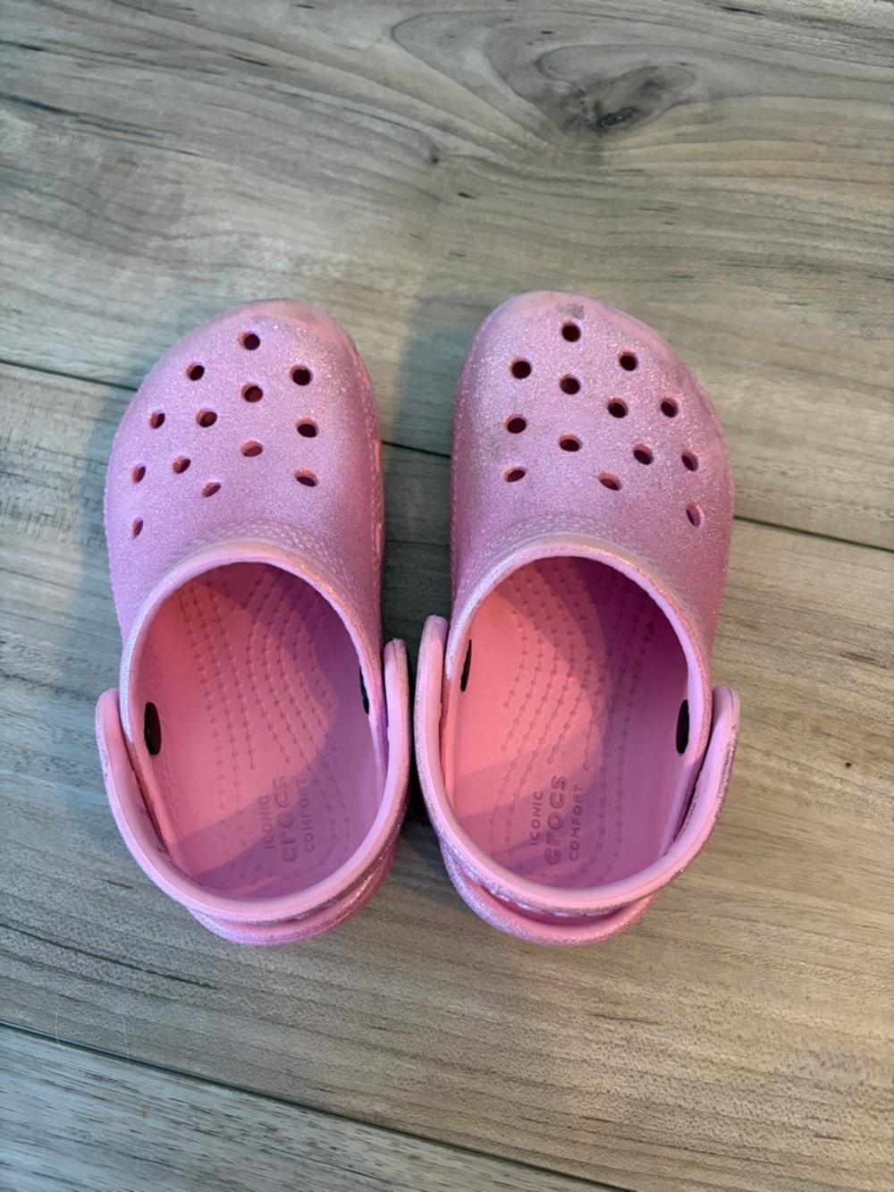 CROCS Kids Pink Glitter Clogs
